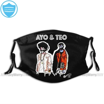 

Ayo Teo Mouth Face Mask Ayo And Teo Rolex Facial Mask Polyester Adult Cool with 2 Filters Mask