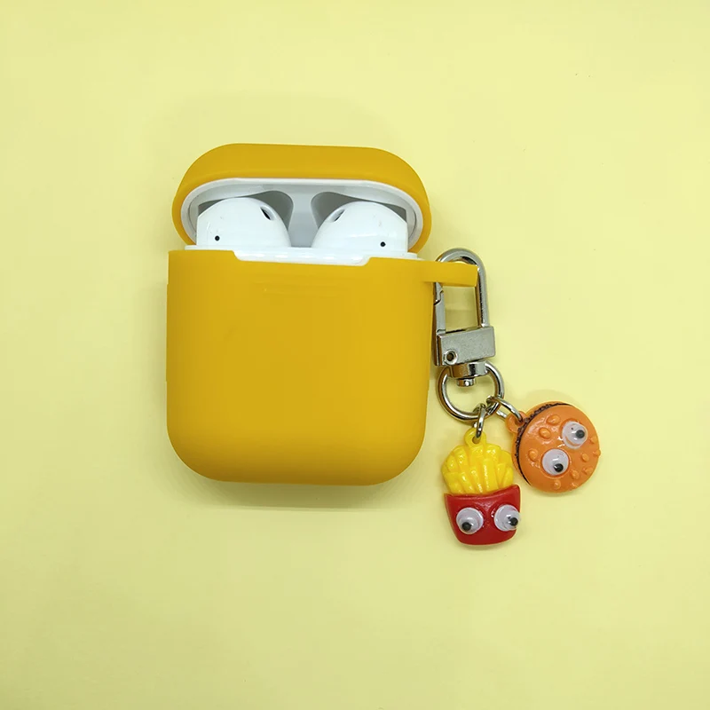 Роскошный бриллиант морковь Hairball кролик кулон для Apple Airpods силиконовый Bluetooth зарядное устройство для наушников коробка Защитная крышка брелок - Цвет: Orange
