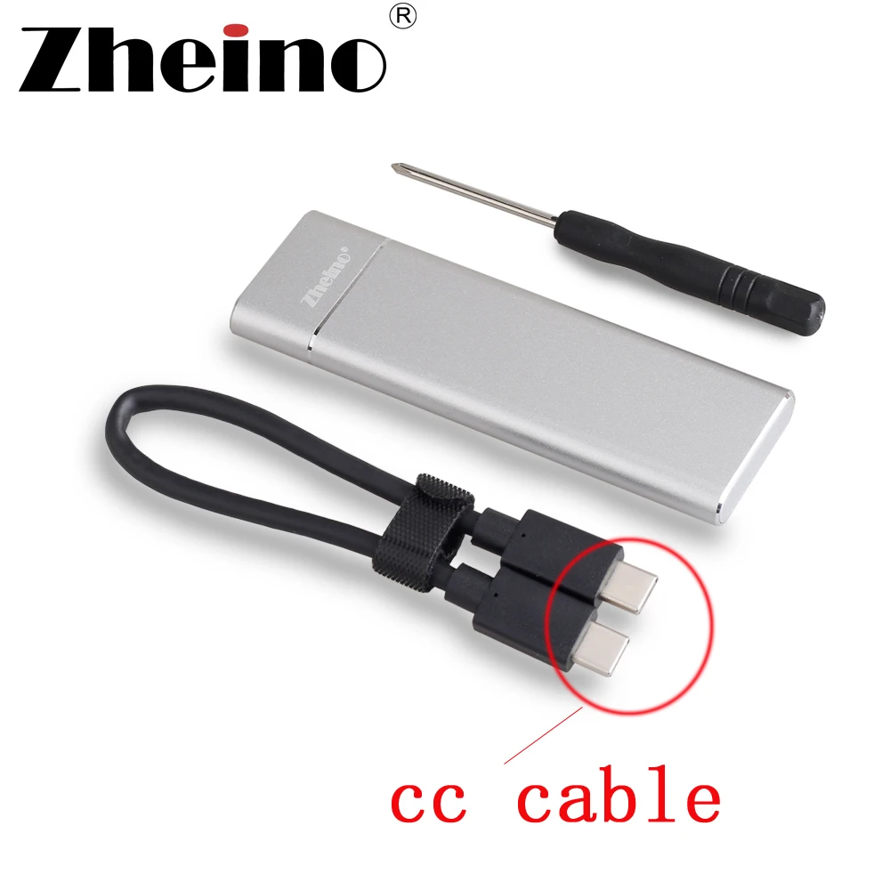 Zheino M.2 2280 Тип C портативный SSD Внешний USB 3,0 чехол Корпус