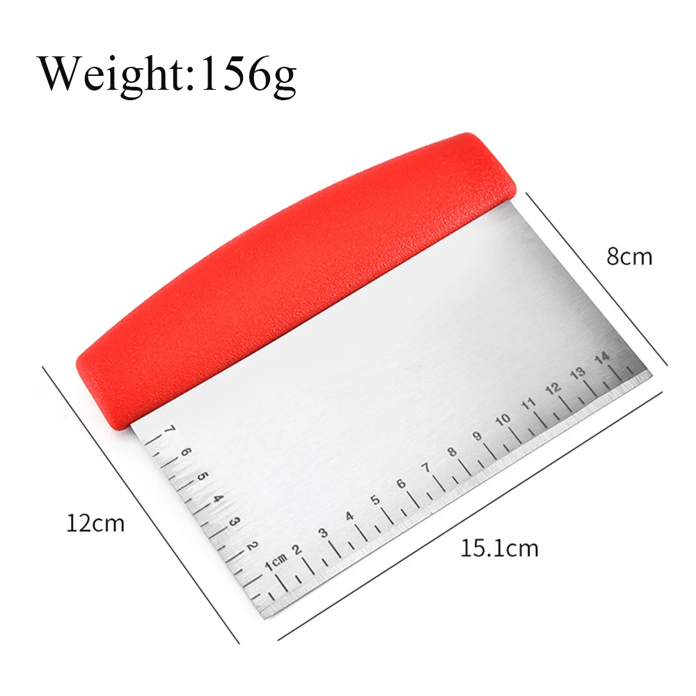 1pc Stainless Steel Pizza Dough Scraper Cutter Baking Pastry Spatulas Fondant Cake Decoration Tools Kitchen Bakery Accessories