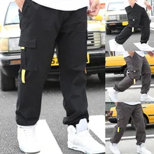 Мужская мода; стиль; Индивидуальные однотонные комбинезоны различных цветов; брюки; повседневные Модные быстросохнущие длинные брюки на завязках