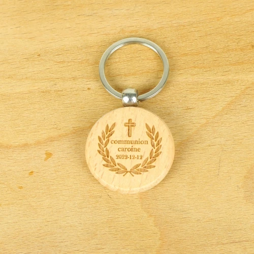 10pcs Personalized Engrave Round Wooden Keychain With Tassels Wood Keyring  Tags Christening Baptism Frist Holy Communion Gift - AliExpress