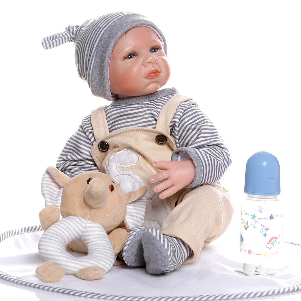 Реалистичная ручная роспись 20 дюймов bebe Кукла реборн 3/4 силикон Экологически чистая 52 см мальчик кукла для девочек детский подарок игрушка playmate