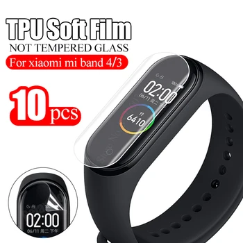 

10Pcs Protective Film For Xiaomi Mi Band 4 3 Smart Wristband Bracelet Full Screen Protector Hydrogel Film Not Tempered Glass