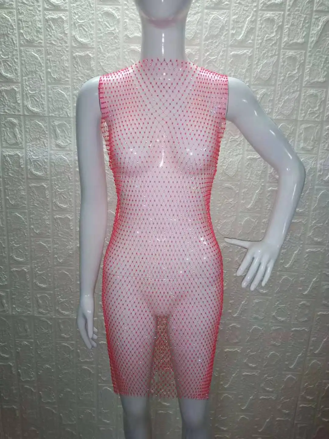 Bkning крючком пляжное бикини покрытие купальный костюм сексуальный прозрачный купальный костюм шикарное парео платье женская пляжная одежда - Color: neon pink