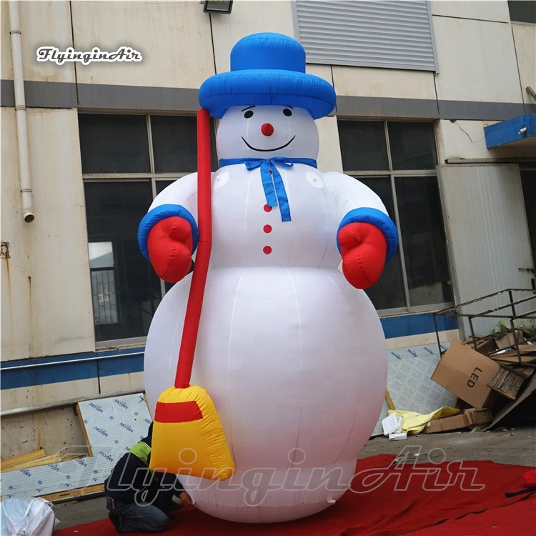 

Outdoor Advertising Inflatable Snowman 3m High White Air Blown Winter Snowman Model Balloon For Christmas Decoration