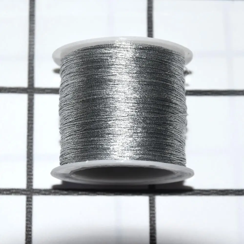 Gold/Silver Thread String Durable DIY Rope For Cross Stitch Necklace Bracelet Bead Tag Making Clothes Decoration - Цвет: silver color