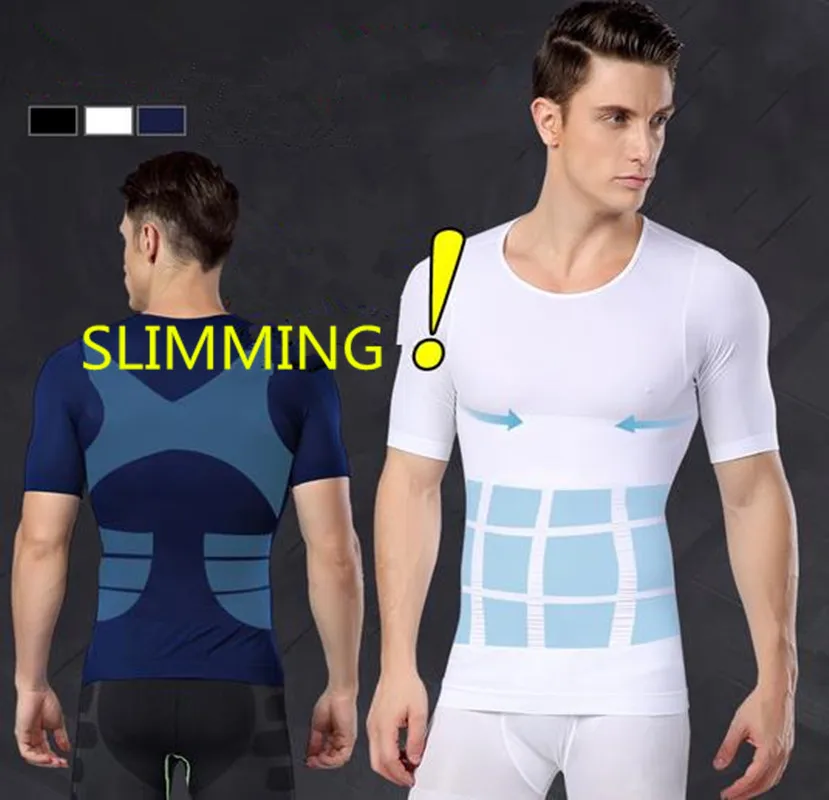 Men Slimming Belly Body Shaper Chest Tummy Control Shapewear Corset ...