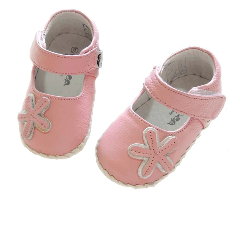 OMN/качественные туфли из натуральной кожи для маленьких девочек; обувь с мягкой подошвой для малышей; обувь для малышей; розовые кожаные туфли принцессы с закрытым носком