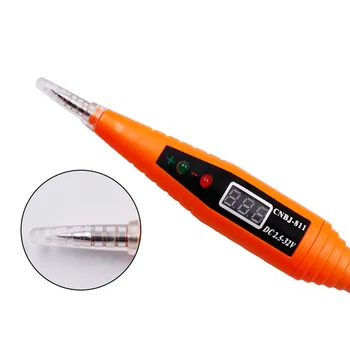 

Voltage Test Pen Electric Probe Detector Tester LED Light Crocodile clip Metal Equipment 1pc Car