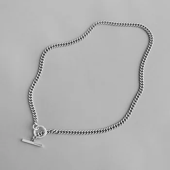 

OT Toggle Luxury Chain Necklace Chockers Women Jewellery 925 Sterling Silver Choker Vintage Bridesmaid Gift Dropshipping