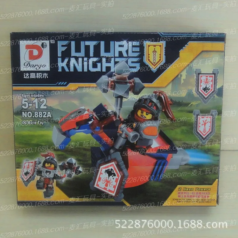 D бренд 885 A-D Future Element Knights Mech 4-Merlok Nexo сборные строительные блоки игрушки