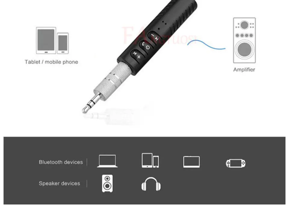 FANGTUOSI 3,5 мм приемник Bluetooth беспроводной адаптер AUX Стерео гарнитура Авто Bluetooth адаптер передатчик аудио приемник
