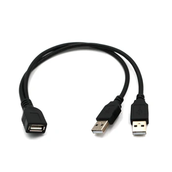

2 in 1 Usb2.0 Extension Branch Male to Female USB Cable Charging Wire for Dard Disk Network Card Connection