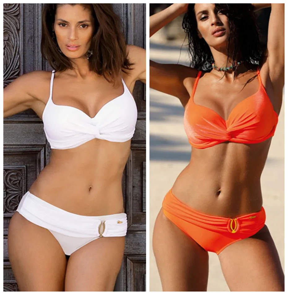 

2020 Sexy Bikini Women Bandage Bikinis Set Brazilian Biquini Solid Swimwear Women Push Up Swimsuit Female Velvet Beachwear