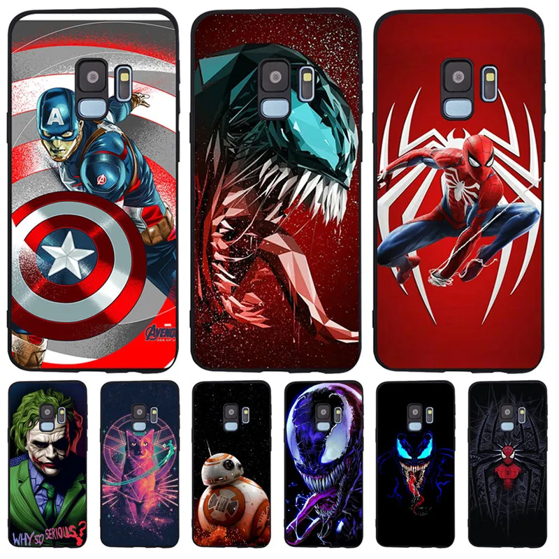 

Marvel joker dc For Samsung Galaxy S6 S7 Edge S8 S9 S10 Plus Lite Note 8 9 phone Case Cover Coque Etui Funda silicone soft tpu