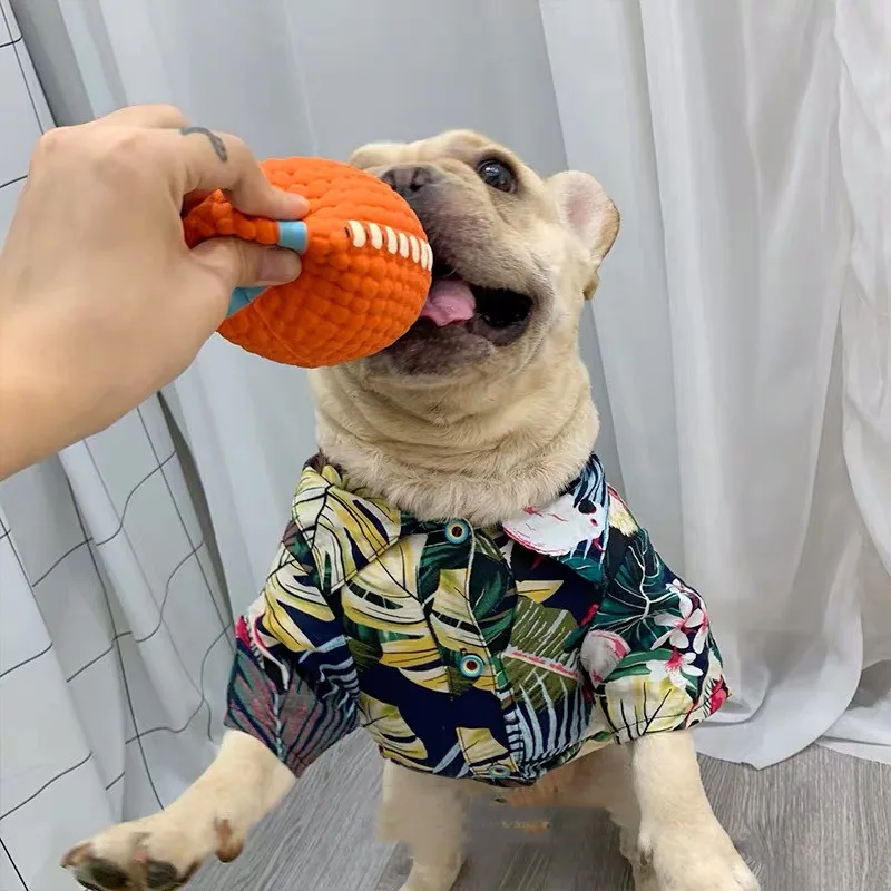 French Bulldog Summer Hawaiian Flower T-Shirt Dog Puppy Cool Shirt Schnauzer Pug Teddy Corgi Pet Clothes Vest Dogs Costume GSC01