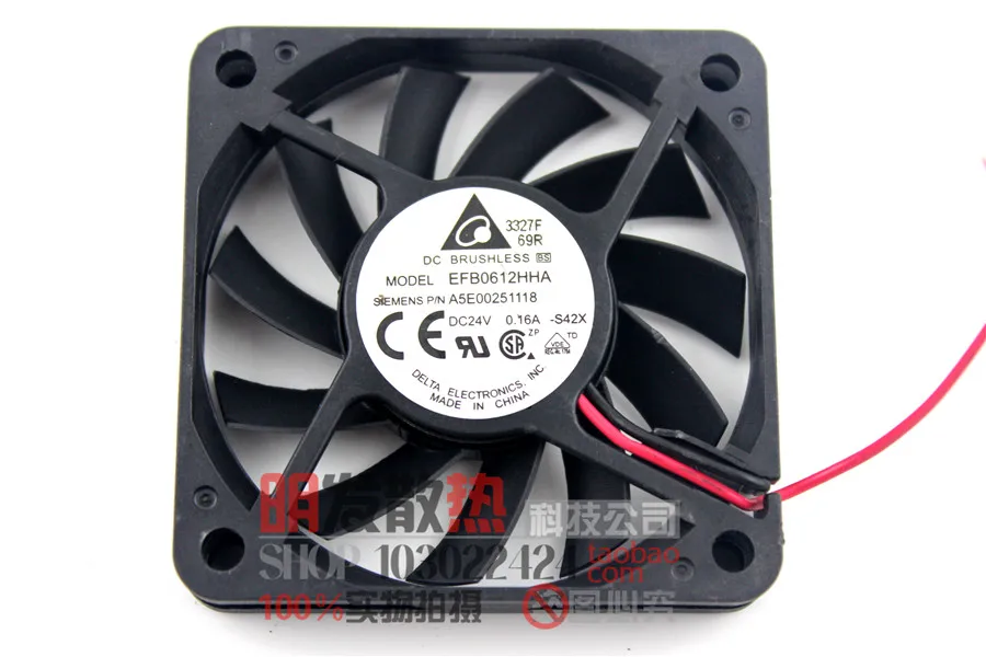 

Original EFB0624HHA 6010 0.16A DC24V ultra thin inverter fan