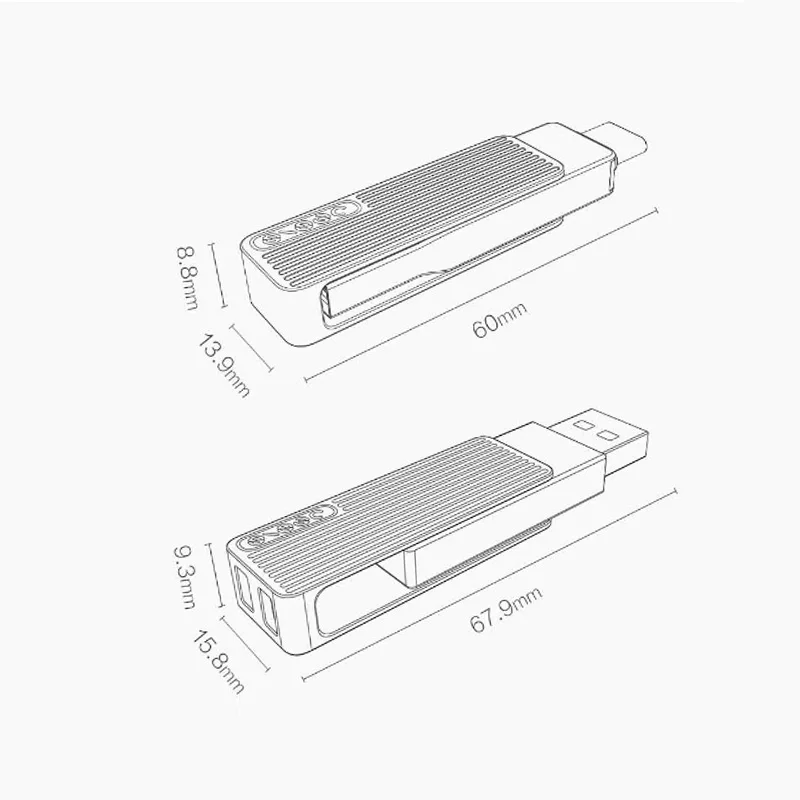 Xiaomi Mijia Jesis U диск тип-c двойной интерфейс USB 3,1 мобильный телефон U диск металлический материал 32 Гб 64 Гб 128 ГБ U диск Smart App