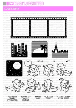 

2020 Love story Metal cutting dies and Clear Stamps Transparent Silicone Seal for DIY scrapbooking photo album Decorative