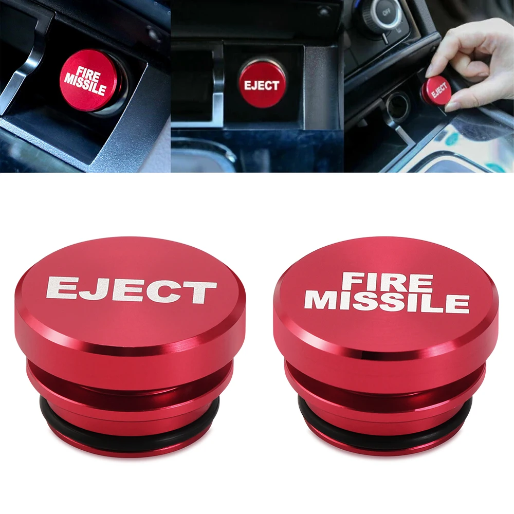 Fire Missile Eject Button Car Cigarette Lighter Cover for Jeep grand