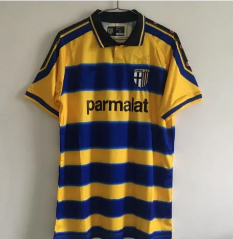 Ретро Парма 1999 2000 Винтаж CRESPO 9 ORTEGA 10 BUFFON 1 maillot de foot Футбольная Футболка - Цвет: shirt