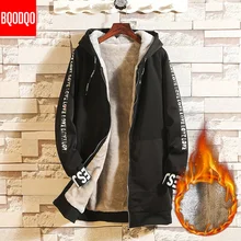 Фланелевая длинная куртка зимняя парка мужская с капюшоном ветрозащитная черная Толстая хип-хоп повседневная куртка мужская Корейская уличная куртка Тренч 5XL