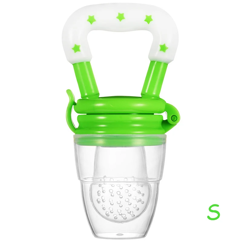 Green-S Детская бутылочка для кормления фруктов, овощей, для новорожденных, пищевая добавка для укуса, сока, Детская соска, соска для фруктов, портативная, размеры s, m, l - Цвет: Green-S