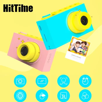 

HitTime 8.0MP Digital Camera Waterproof 2'' Mini Cartoon Photo Camera HD 1080P Toddler Toy Cameras Cute Children Birthday Gifts