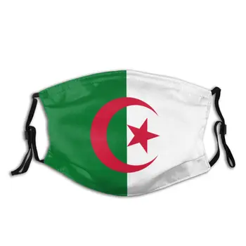 

Algeria Flag Reusable Face Mask with Filter Pattern Anti Haze Dustproof Mask Protection Mask Respirator Mouth Muffle