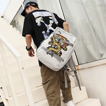 

Korean version of men's travel backpack men's large capacity multi-functional high school students schoolbag women