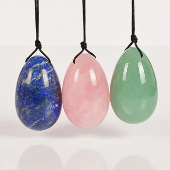 

6.2020 hot sales for Vaginal Exercise rose quartz oval shape Wholesale citrine natural nephrite Jade Yoni Eggs