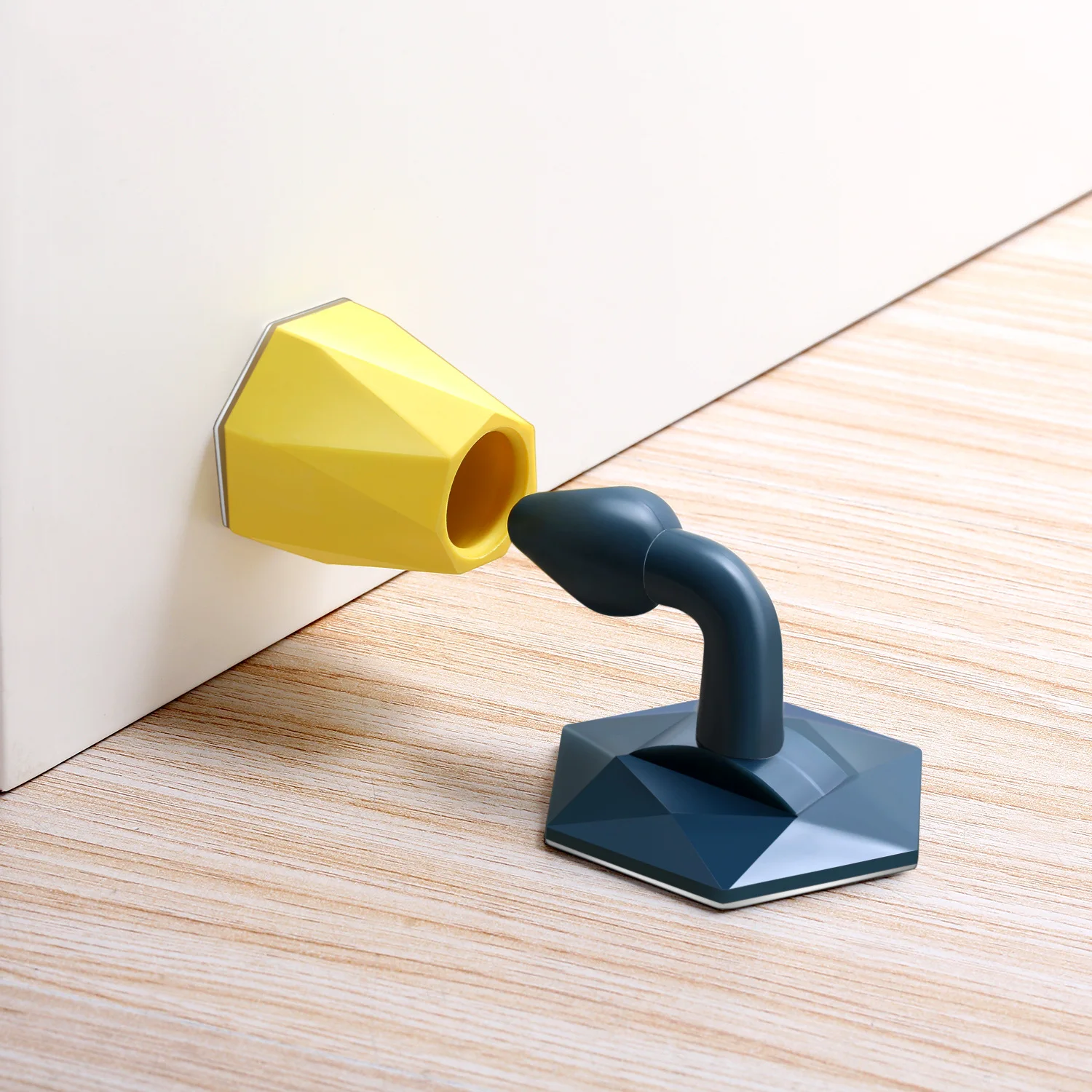Door Stops Mute Non-punch Silicone Door Stopper Touch Toilet Wall Absorption Door Plug Anti-bump Holder Gear Gate Resistance Stop