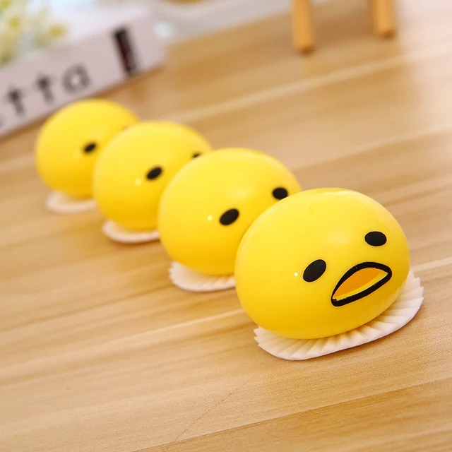 1pcs Halloween Wacky toy Nausea yolk brother vomiting egg Huang jun lazy egg custard vomiting ball reduce pressure Funny toys 3