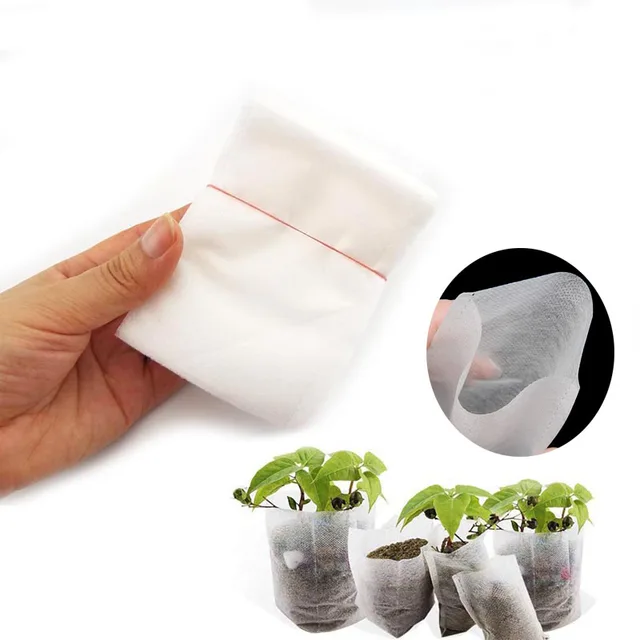 100 Darabos Kertészeti Növényi Óvodai Edények Táskák Termelő Zöldség Ültetvényes Szerszámok Szövet Kert Termesztése - Image 3