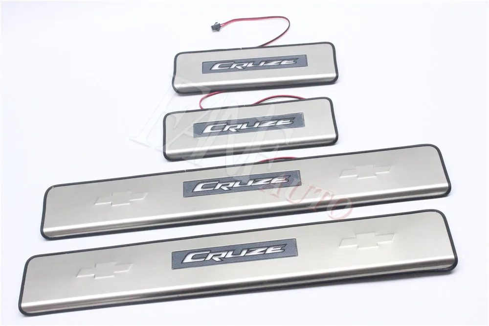 Нержавеющая сталь Led порога Накладка защита порогов защитная накладка для Chevrolet Cruze