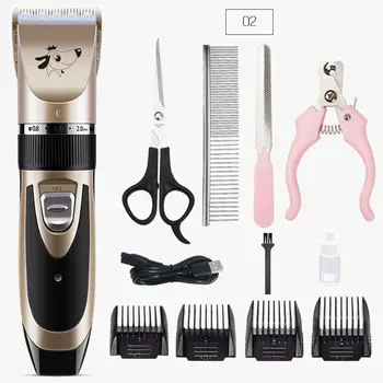 

USB Pet Electric Low-noise Rechargeable Clipper Cat Dog Shaving Hair Remover Trimmer Grooming Hair Cutter Machine Small Dogs