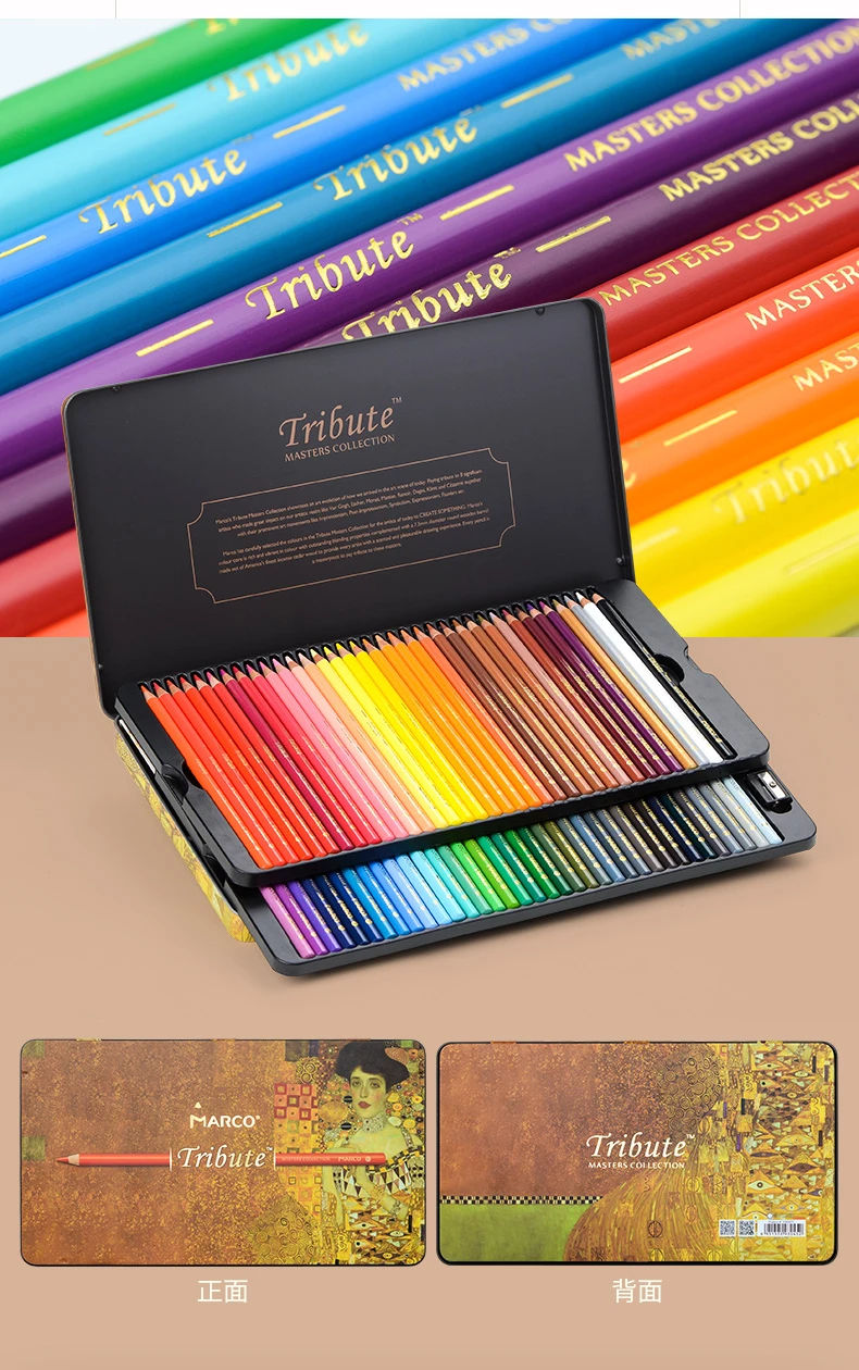 Marco Tribute MASTERS 48/72/120 Colors Artist Oil Pencil Set Professio –  AOOKMIYA