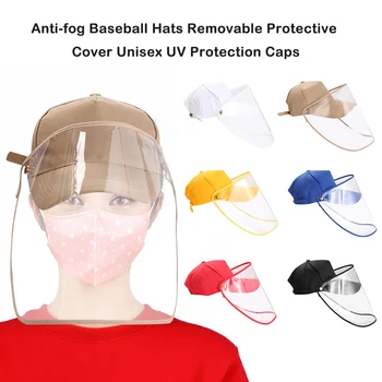 

Windproof Anti-fog Baseball Hats Removable Protective Cover UV Protection Sun Caps for Men Women Saliva-proof Face Cover