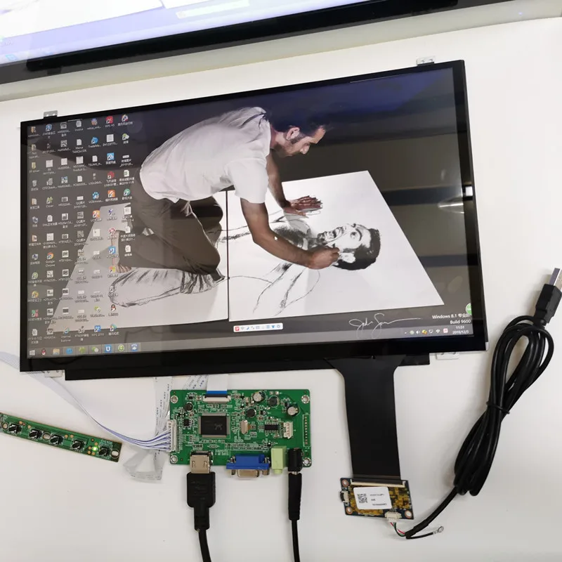15,6 дюймов емкостный сенсорный дисплей модуль 1920X1080 для Linux/android/win7 8 10 Raspberry Pi3 plug and play ЖК-экран DIY комплекты