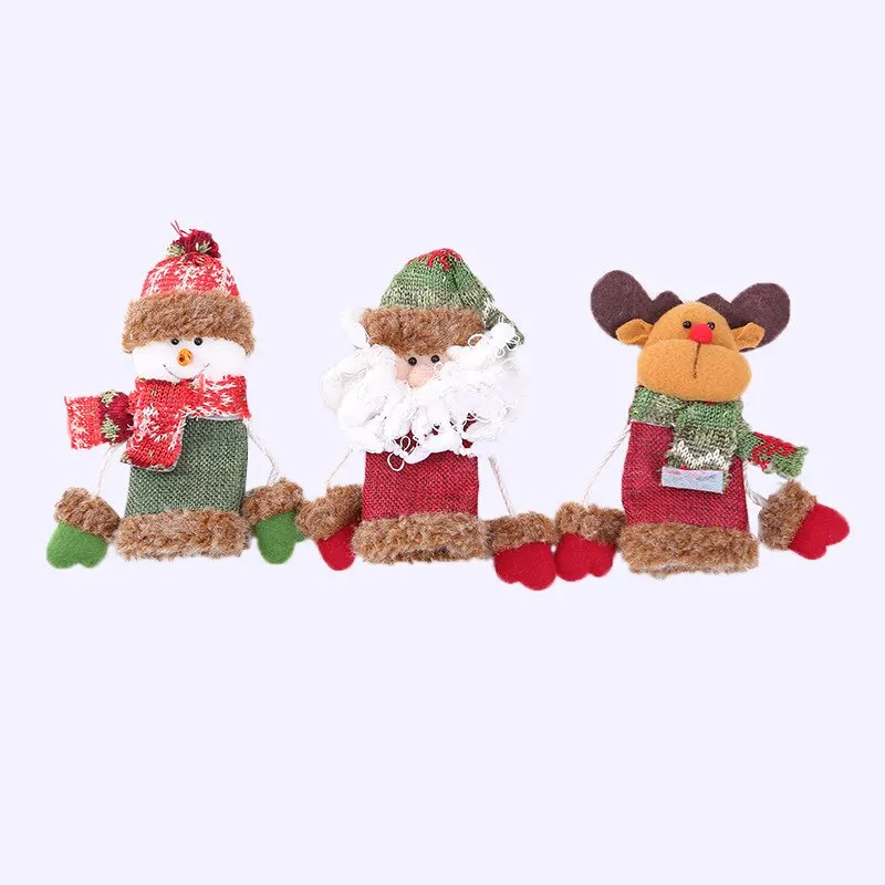 3PCS Q Новогодняя Рождественская крышка бутылки вина набор Рождественский Декор Санта Клаус Снеговик для бутылки крышка сумка ужин вечерние рождественские аксессуары - Цвет: 3PCS Q