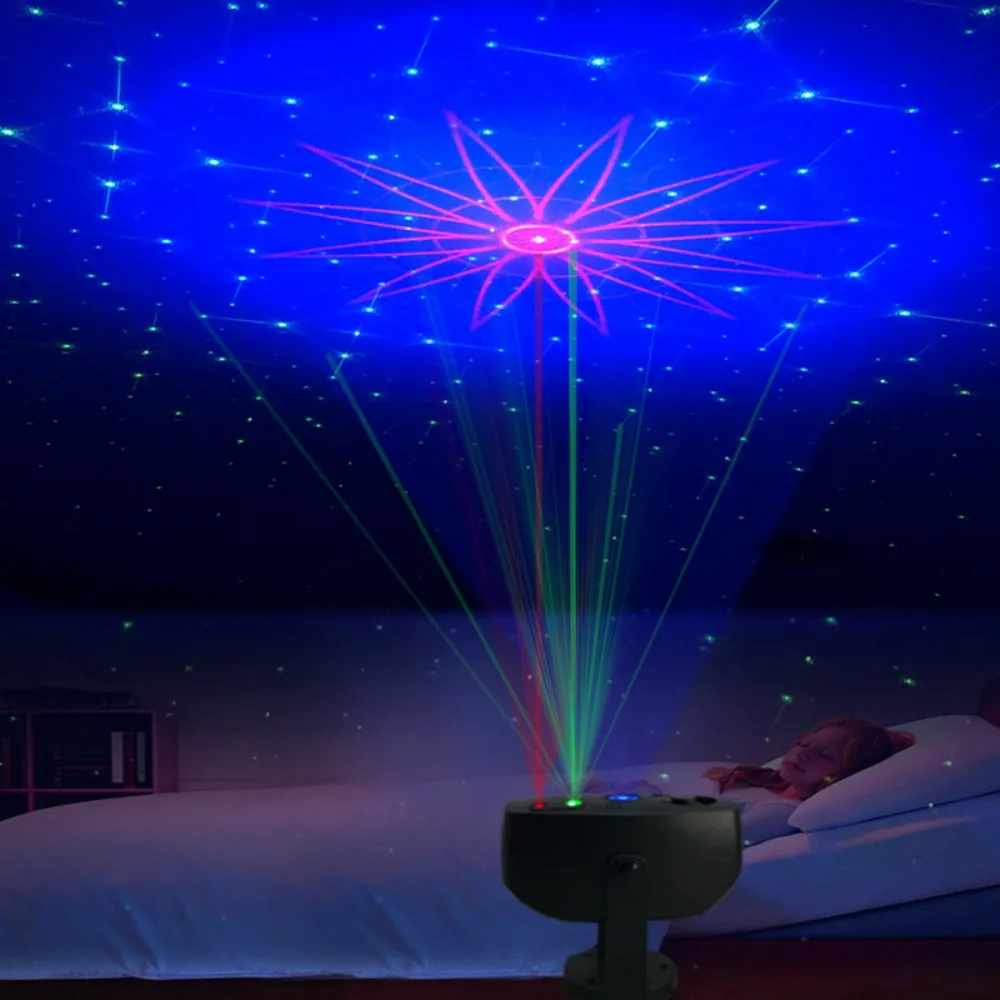 New Star Night Light Sky Projector Night Lamp RGB Projector Party Lights  Led Colorful Lamp Atmospher Bedroom Beside Lamp