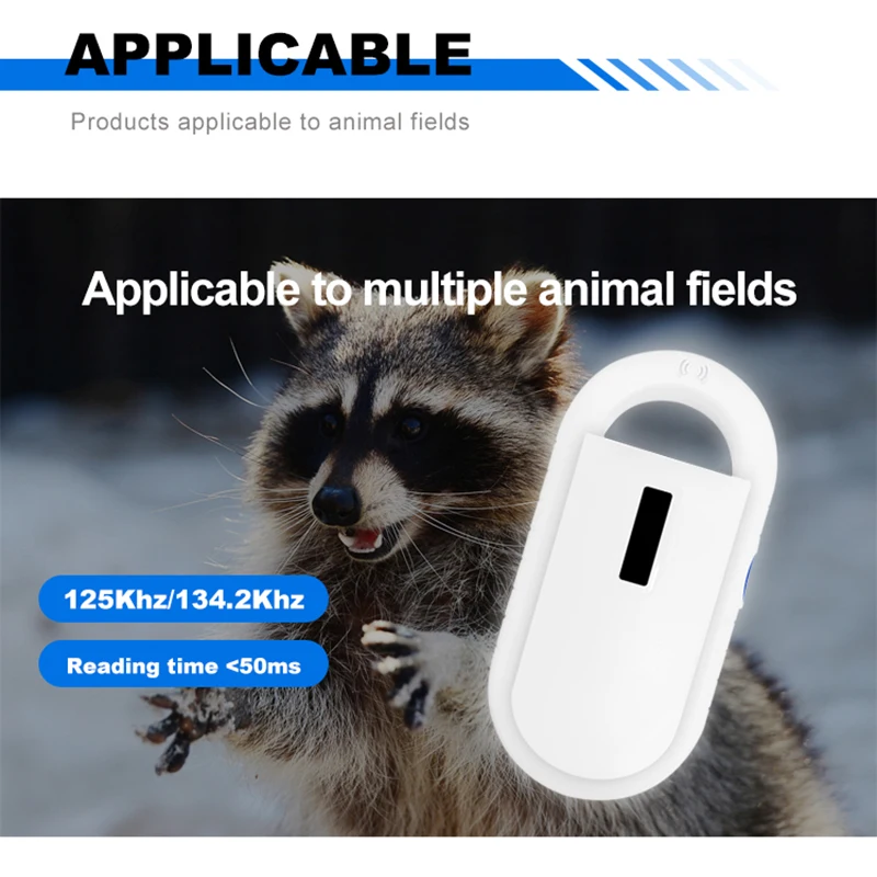- Pet ID Reader 1342Khz Chip Transponder FDXB Pet Scanner ISO117845 Animal RDID USB Dog Cat Horse Handheld Microchip Scanner