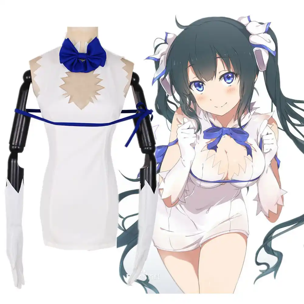 Olomlb日本アニメキャラクターロリヘスティア香美サマセクシーな背中コスプレドレスフルセットプラスサイズ Aliexpress