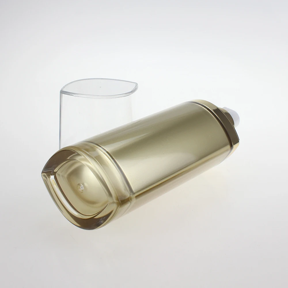 4oz Gold Plastic Lotion Bottle 120ml with Clear Lid Hot Sale