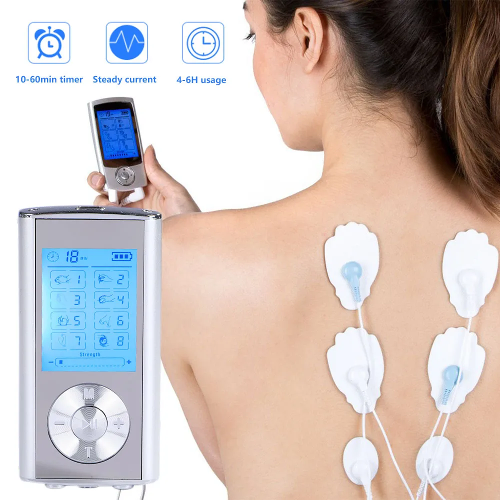 

Carevas Massager Rechargeable Electric Pain Machine 8/16Mode Tens Unit Portable Massager Muscle Stimulator