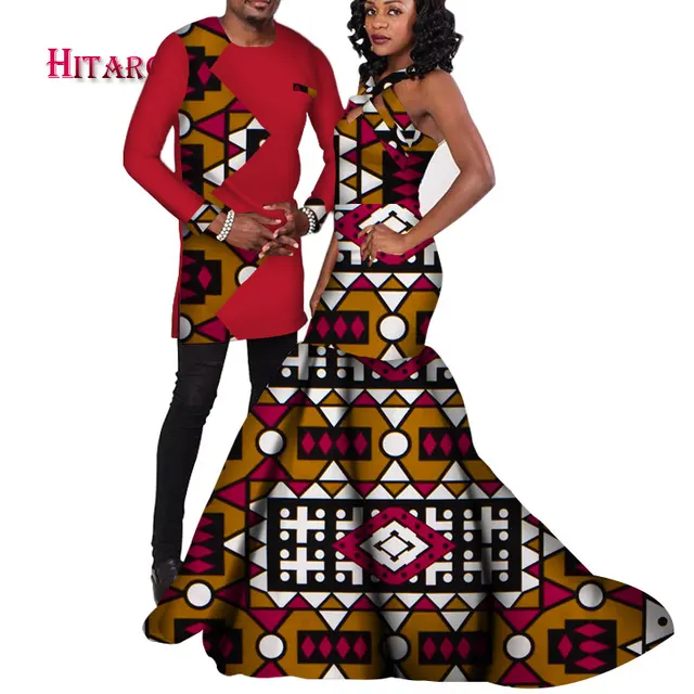 African Couple Suit Men S Sets And Women S Dress For The Wedding Party Traditional African Clothing Couples Suit Clothes Wyq122 Africa Clothing Aliexpress