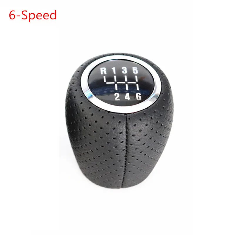 Перфорированная кожа 56 скоростей MT ручка переключения передач для Chevrolet Chevy Cruze 2008-12 автомобильная ручка переключения передач - Название цвета: 6-Speed