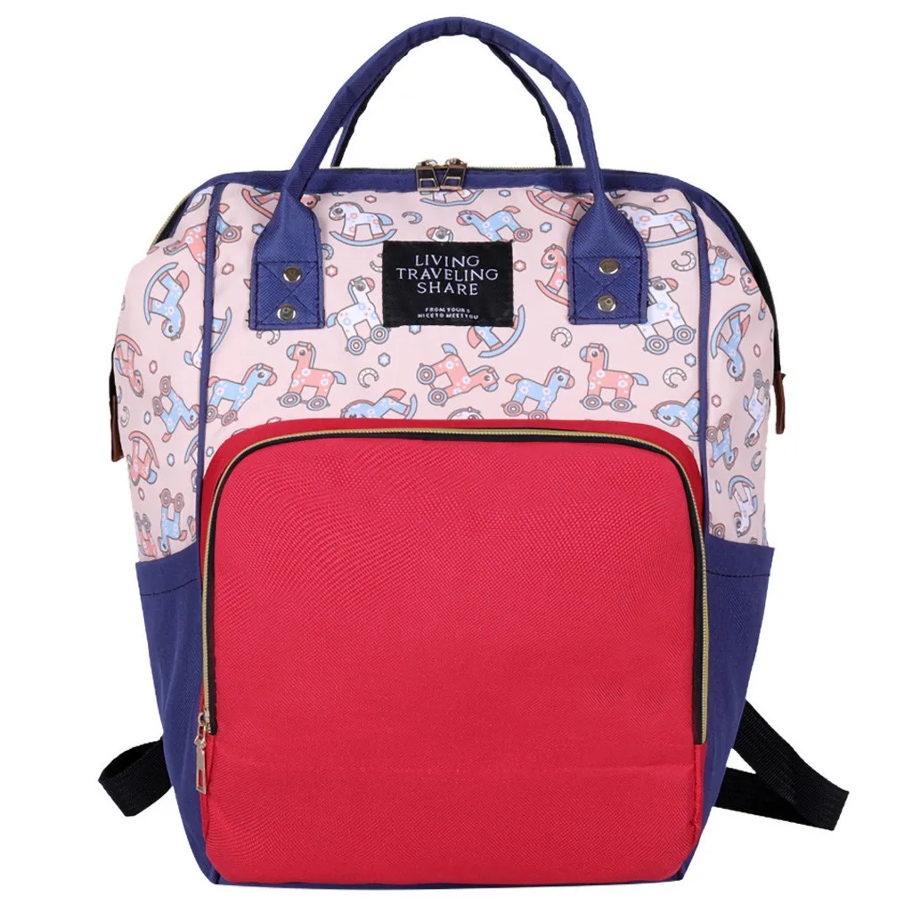 

Large Capacity Baby Diaper Bag With Interface Waterproof Mummy Bag Travel Backpack Nursing Nappy Bag