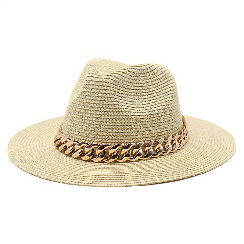 Sun hat straw hat grass green donut chain accessories beach style ladies straw fedora unisex панама